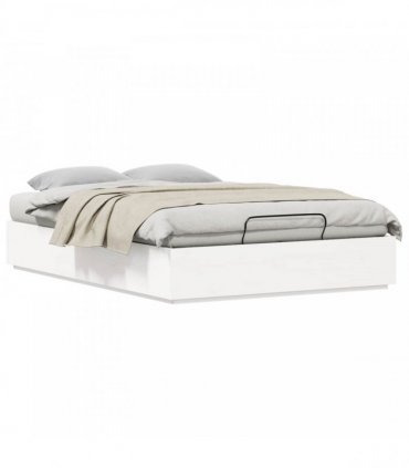 vidaXL Ottoman Bed Frame with Storage White 120 x 200 cm