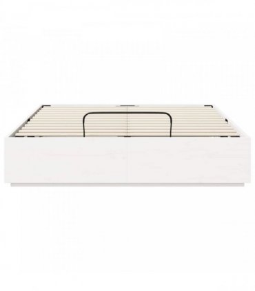 vidaXL Ottoman Bed Frame with Storage White 140 x 200 cm
