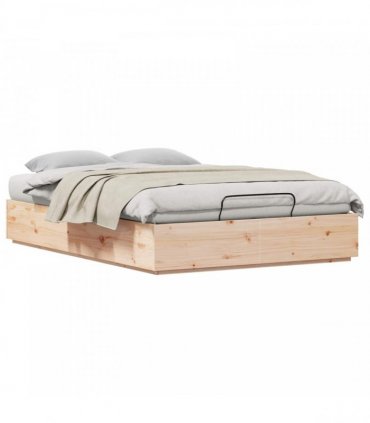 vidaXL Ottoman Bed Frame with Storage Natural 150 x 200 cm