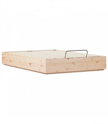 vidaXL Ottoman Bed Frame with Storage Natural 150 x 200 cm