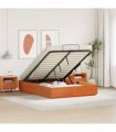 vidaXL Ottoman Bed Frame with Storage Wax Brown 150 x 200 cm