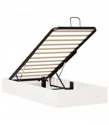 vidaXL Ottoman Bed Frame with Storage White 90 x 190 cm