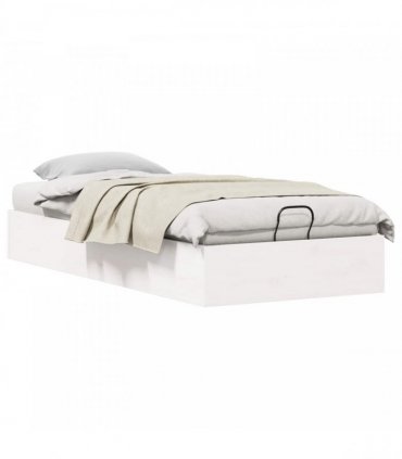 vidaXL Ottoman Bed Frame with Storage White 100 x 200 cm
