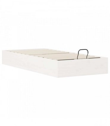 vidaXL Ottoman Bed Frame with Storage White 100 x 200 cm