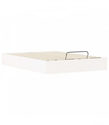 vidaXL Ottoman Bed Frame with Storage White 120 x 190 cm
