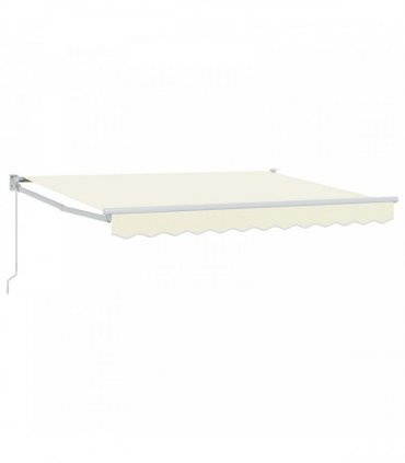 vidaXL Manual Awning 3.5 x 2 m Cream 100% Polyester
