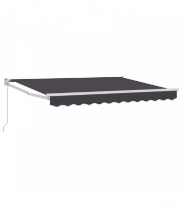 vidaXL Manual Awning 3.5 x 2 m Anthracite 100% Polyester