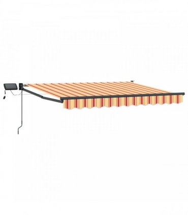 vidaXL Manual Awning with Solar LED 3.5 x 2 m