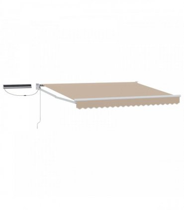 vidaXL Solar Electric Awning 3.5 x 2 m Beige 100% Polyester