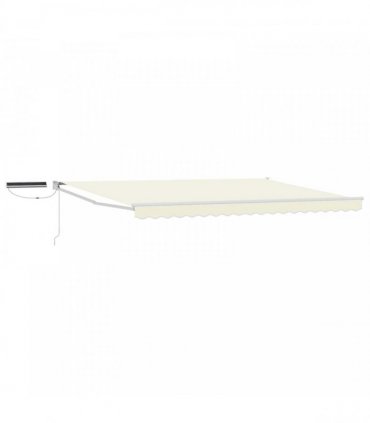 vidaXL Solar Electric Awning 5 x 3 m Cream 100% Polyester