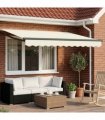 vidaXL Solar Electric Awning 2.5 x 2 m Cream 100% Polyester