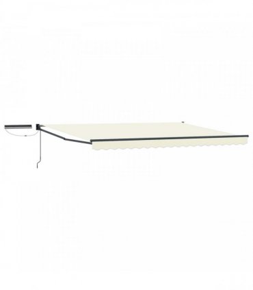vidaXL Solar Electric Awning 5 x 3 m Cream 100% Polyester