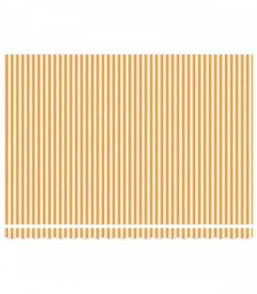 vidaXL Manual Awning 4.5 x 3 m Yellow and White Stripe 100% Polyester