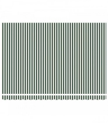 vidaXL Manual Awning 4.5 x 3.5 m Green and White Stripe 100% Polyester