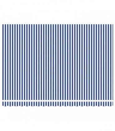 vidaXL Manual Awning 5 x 3 m Blue and White Stripe 100% Polyester