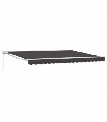 vidaXL Manual Awning 5 x 3.5 m Anthracite 100% Polyester