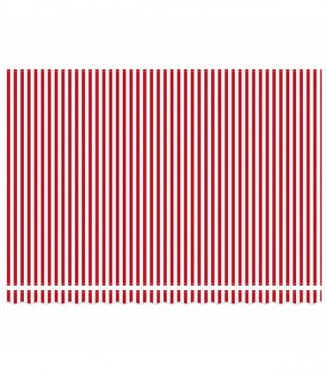 vidaXL Manual Awning 5 x 3.5 m Red and White Stripe 100% Polyester