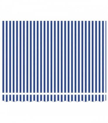 vidaXL Manual Awning 3.5 x 2 m Blue and White Stripe 100% Polyester