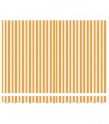 vidaXL Manual Awning 3.5 x 2 m Yellow and White Stripe 100% Polyester