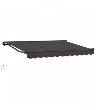 vidaXL Manual Awning 3.5 x 2 m Anthracite 100% Polyester