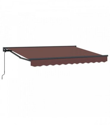 vidaXL Manual Awning 3.5 x 2 m Brown 100% Polyester