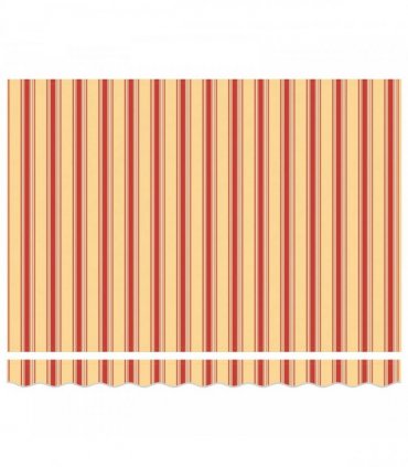 vidaXL Manual Awning 3.5 x 2 m Yellow Orange and White Stripe