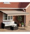 vidaXL Manual Awning 3.5 x 2 m Beige 100% Polyester