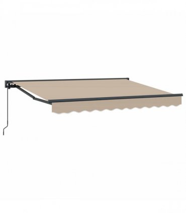 vidaXL Manual Awning 3.5 x 2 m Beige 100% Polyester