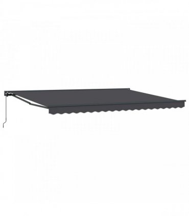 vidaXL Manual Awning 5 x 3.5 m Anthracite 100% Polyester