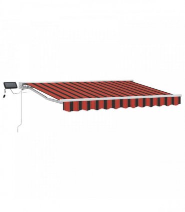 vidaXL Manual Awning with Solar LED 2.5 x 2 m