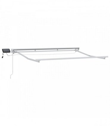 vidaXL Manual Awning with Solar LED 2.5 x 2 m