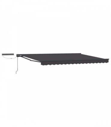 vidaXL Solar Electric Awning 5 x 3.5 m Anthracite 100% Polyester