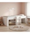 vidaXL Kids'High Bed Frame White 100 x 200 cm Engineered Wood
