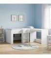 vidaXL Kids'High Bed Frame White 80 x 160 cm Engineered Wood