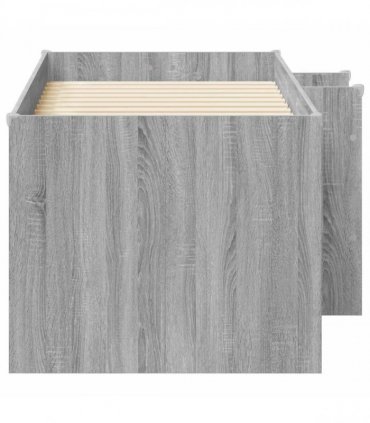 vidaXL Kids'High Bed Frame Grey Sonoma 80 x 160 cm Engineered Wood