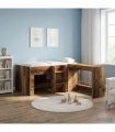 vidaXL Kids'High Bed Frame Old Wood 80 x 160 cm Engineered Wood