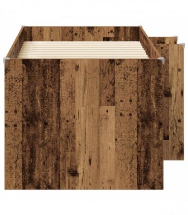 vidaXL Kids'High Bed Frame Old Wood 80 x 160 cm Engineered Wood