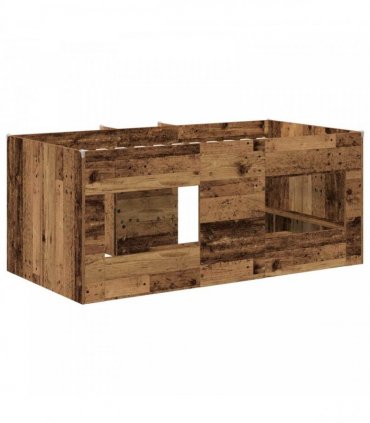 vidaXL Kids'High Bed Frame Old Wood 80 x 160 cm Engineered Wood