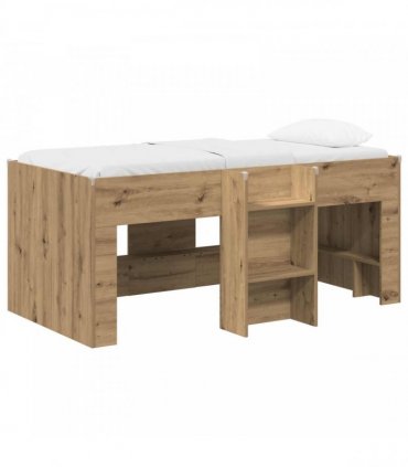 vidaXL Kids'High Bed Frame Artisan Oak 80 x 160 cm Engineered Wood