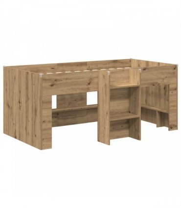 vidaXL Kids'High Bed Frame Artisan Oak 80 x 160 cm Engineered Wood