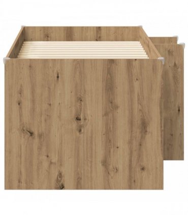 vidaXL Kids'High Bed Frame Artisan Oak 80 x 160 cm Engineered Wood