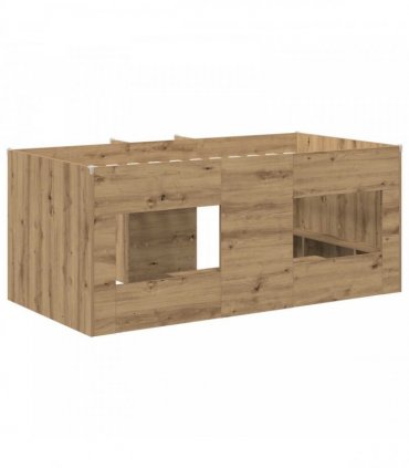 vidaXL Kids'High Bed Frame Artisan Oak 80 x 160 cm Engineered Wood