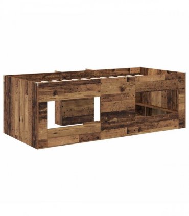 vidaXL Kids'High Bed Frame Old Wood 75 x 190 cm Engineered Wood