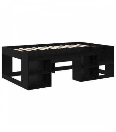 vidaXL Kids'Bed Frame Black Oak 100 x 200 cm Engineered Wood