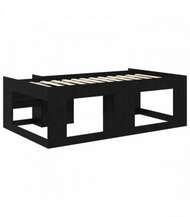 vidaXL Kids'Bed Frame Black Oak 100 x 200 cm Engineered Wood