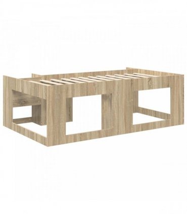 vidaXL Kids'Bed Frame Sonoma Oak 100 x 200 cm Engineered Wood