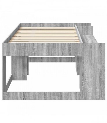 vidaXL Kids'Bed Frame Grey Sonoma 100 x 200 cm Engineered Wood