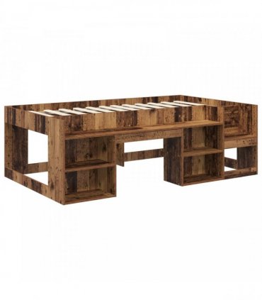 vidaXL Kids'Bed Frame Old wood 100 x 200 cm Engineered Wood