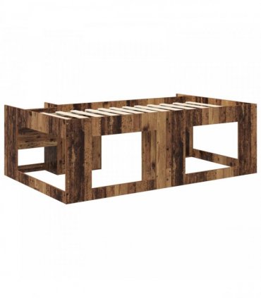 vidaXL Kids'Bed Frame Old wood 100 x 200 cm Engineered Wood