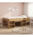 vidaXL Kids'Bed Frame Artisan Oak 100 x 200 cm Engineered Wood